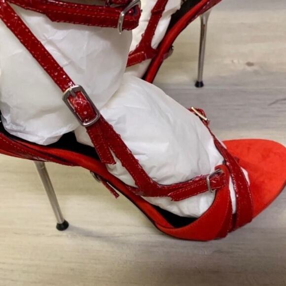 Alexander Wang Kiely Leather Cowhide Snake Embossed Heels. - Picture 7 of 10